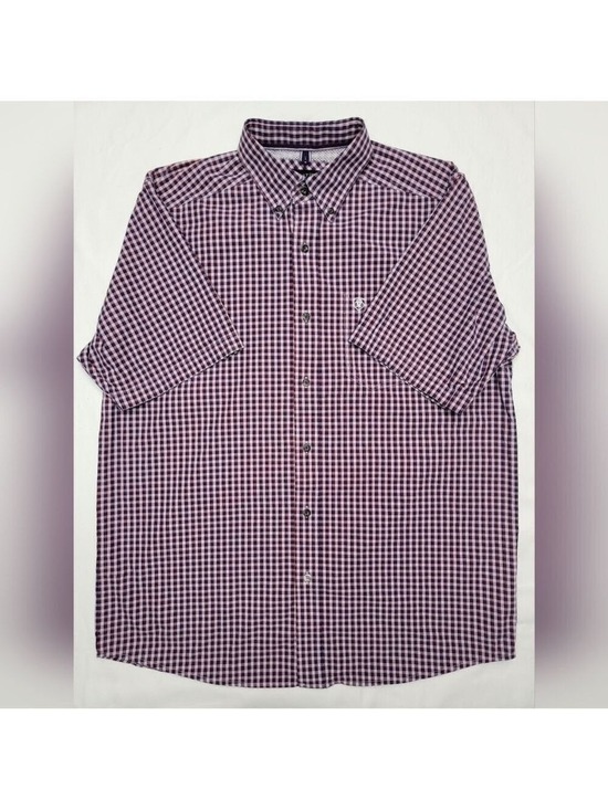 Ariat Other - Ariat Pro Series Shirt Short Sleeve Men Large Red Plaid Cotton Poly Rodeo Work